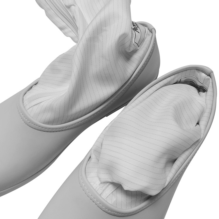 Autoclavable ESD Boots Rubber With Zipper Industrial Use