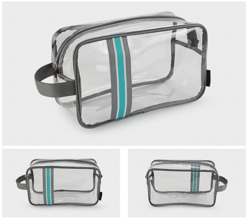 Custom Logo Waterproof Transparent PVC Cosmetic Bag