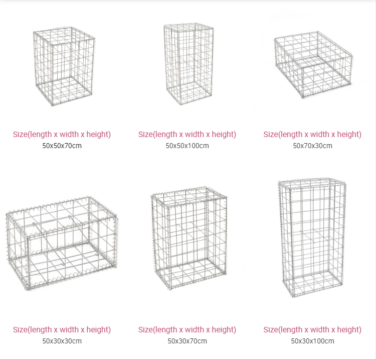 Galvanized 1x1x1m Box Decoration Welded Mesh Gabion
