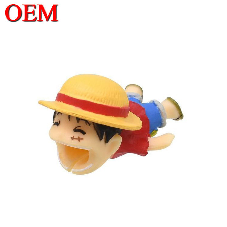 Factory Custom OEM Cute 3D Mini Figure Anime Phone Cable Bite Toy custom plastic pvc vinyl toys