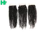 8’’ - 20’’Unprocessed Human Hair Closure Kinky Curly Bleached Knots
