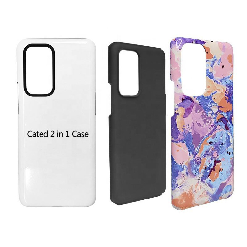 White 3D Sublimation Phone Cases Blanks Tough Dual Layer Mobile Case for One Plus 9 10 11 12 Pro