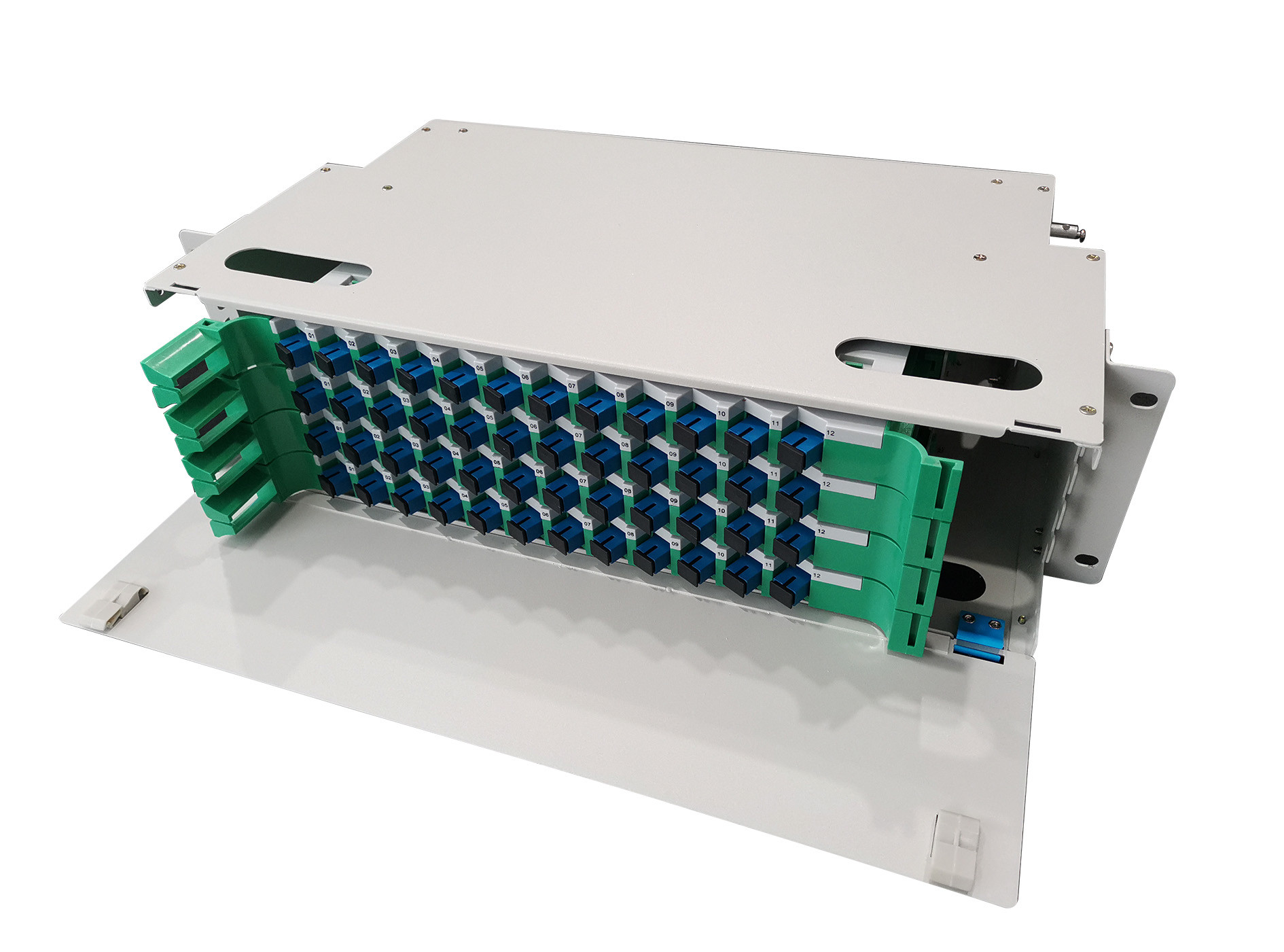 24 Slots 12FO Fiber Splice Tray ABS Plastic ROHS 155*92*9mm