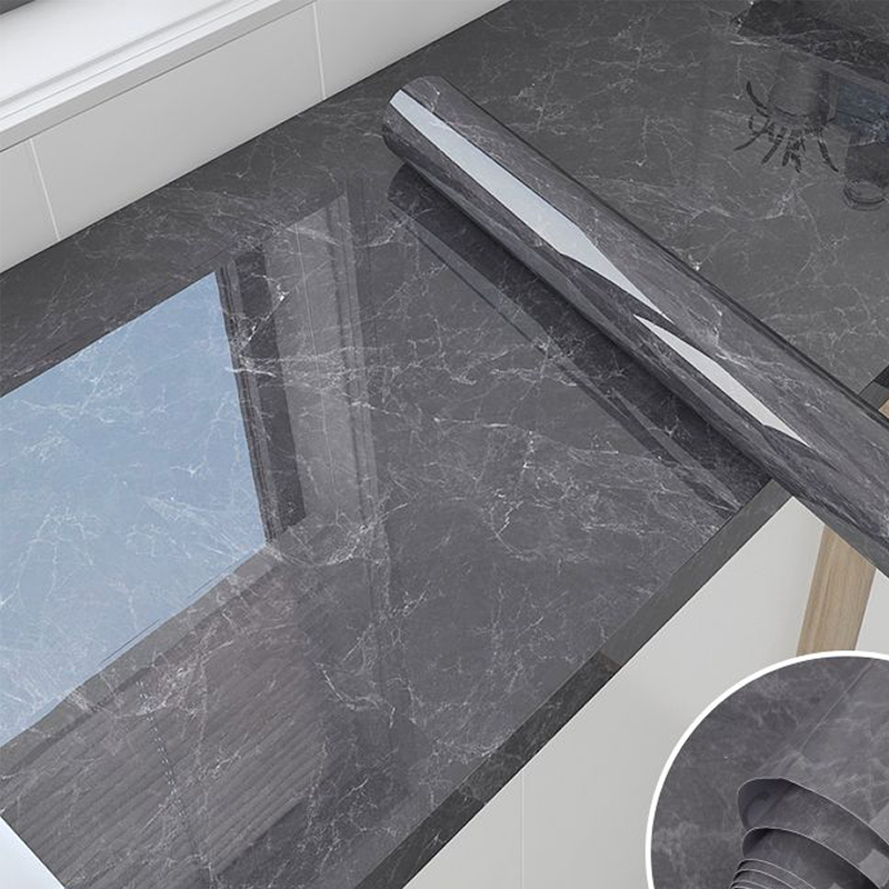 0.14mm-0.16mm Thickness Vaccum Press Film Marble PVC Laminated Membrane Film for Furniture MDF Panel