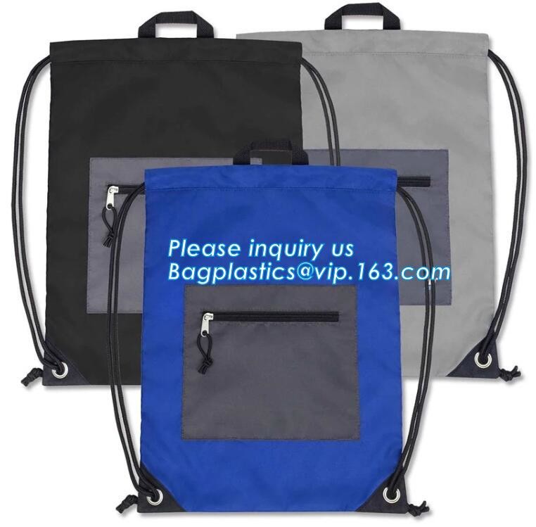 Promotion Custom Eco Friendly Sublimation Polyester Folding Shopping Bag,Promotional Sports Gym Sack Polyester Drawstrin