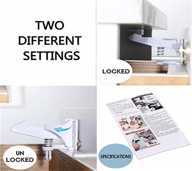 Baby Spring Cabinet Lock Safety Cabinet Locks Keyless Baby Cabinet Lock