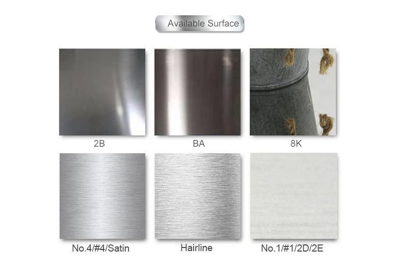 ASTM AISI Hot Rolled 201 202 304 304L 316 316L Stainless Steel Plate 1219/1250/1500mm 0.1-6.00mm