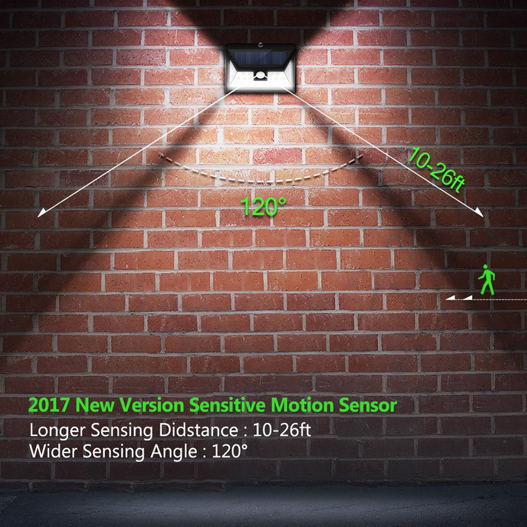 10-12LM 24 Led Outdoor Motion Sensor Solar Lights / 3.2-3.4V Solar Pir Garden Lights