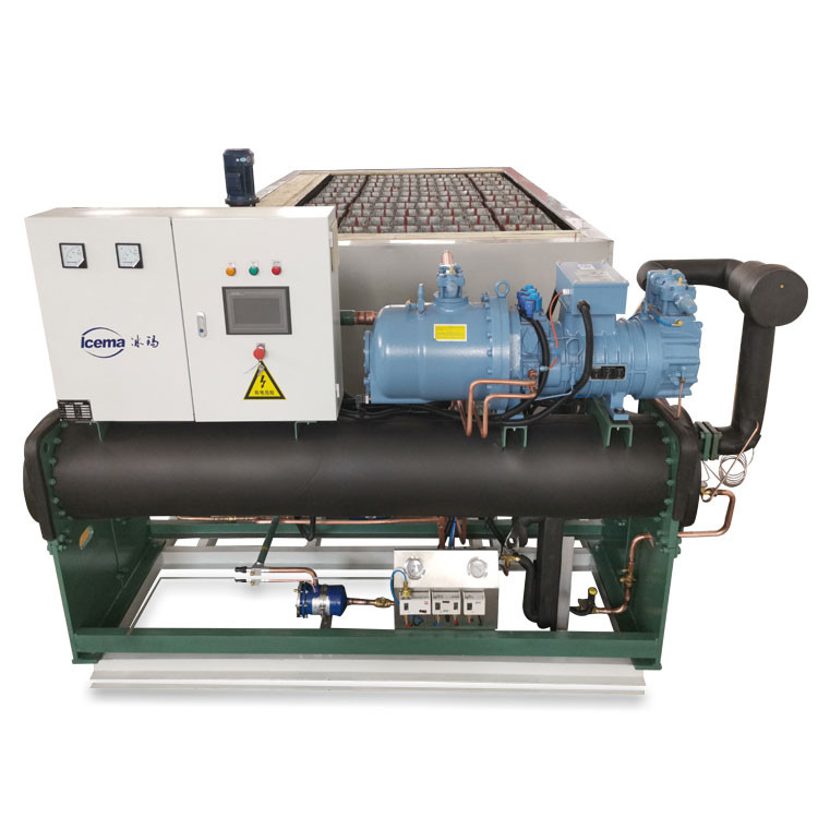 Industrial 2T/24H Brine Refrigeration Block Ice Machine Salt Water For Ice Factory / Cold Storage / Cooling / Fresh