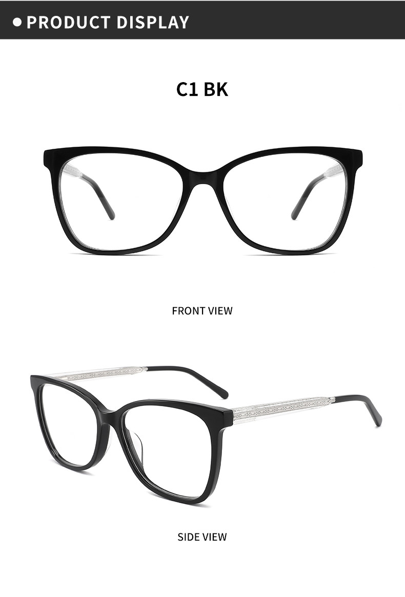 Optical Transparent Acetate Glasses Frames Women Non Prescription