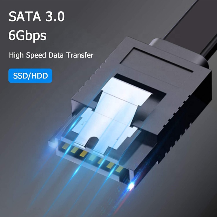 High Speed 6Gbps 8pin Data Charging HDD Sata Power Cable for Hard Disk SDD HDD