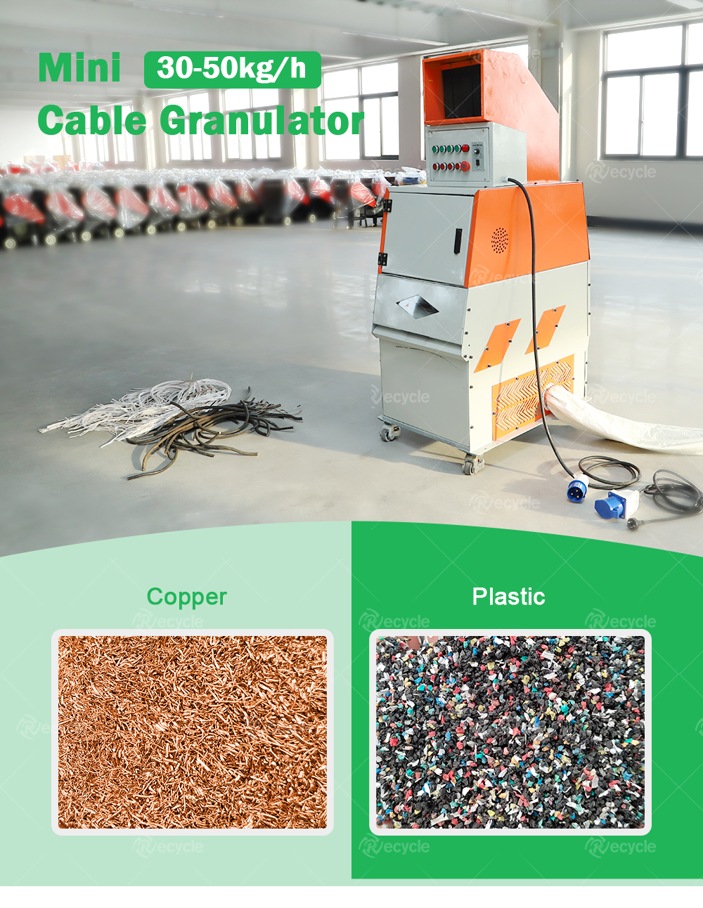Copper Wire Granulator Machine Waste Cable Recycling Machine With Sorting Rate Of 99%