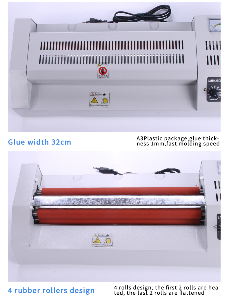 7.5Kg Paper Size A3 Desktop Laminator with Excellent Sealing and Sealing Performance