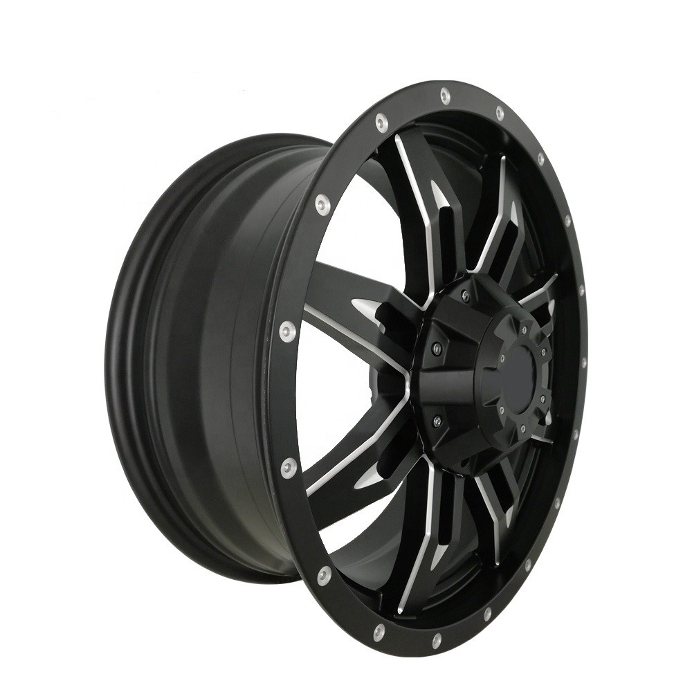 custom wheelsl matte black 4 wheel Better driving experience 16 17 18 beadlock off road wheel