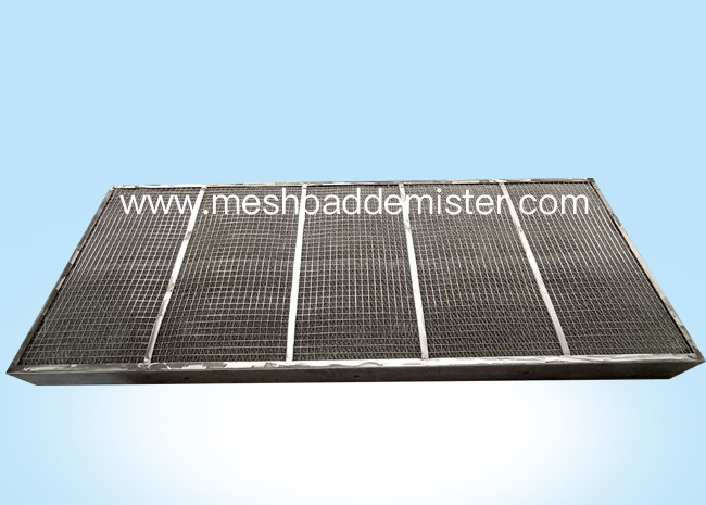 metal Bracketed Mist Eliminator Knitted Wire Mesh Pad Demister