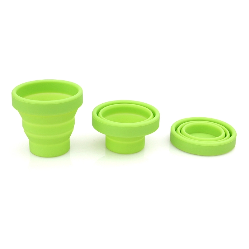 Candy Color 170ml Silicone Travel Mug Rose Silicone Collapsible Travel Cup