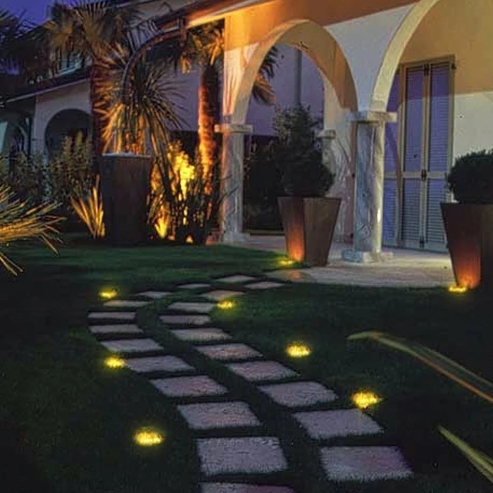 3 LEDs Solar Buried Lights , Landscape Solar Powered Outdoor Lamp Waterproof
