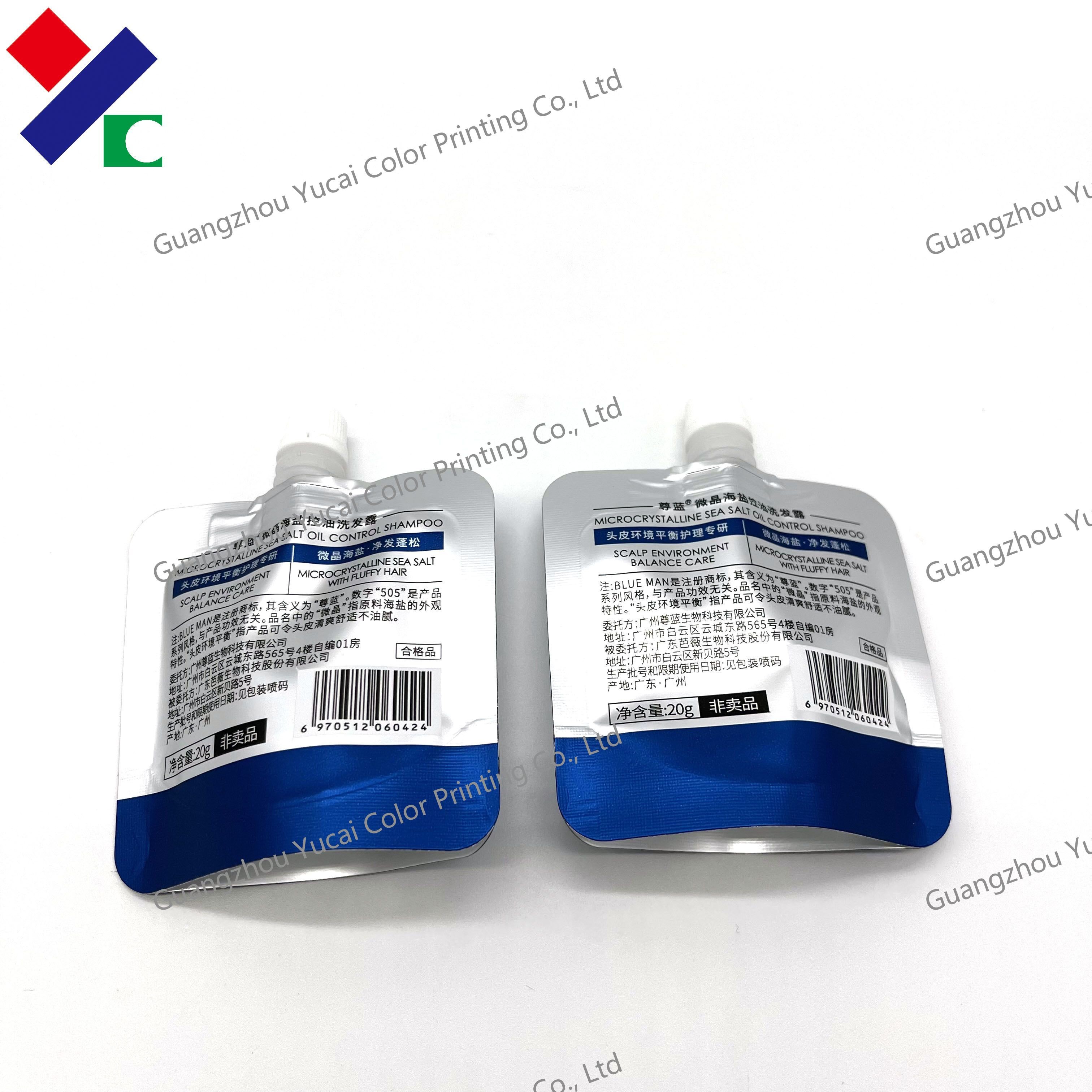 Drinking Silver Biodegradable Packaging Bags Recyclable 200ml Retort 10ml 30ml Water Spout Pouch