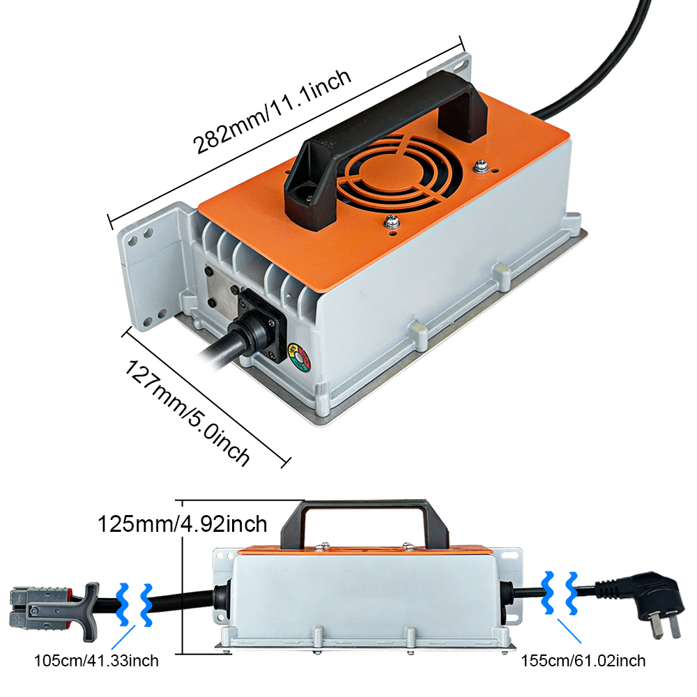 2200W Lifepo4 Lithium Lead Acid Waterproof Battery Charger IP67 24V 50A 36V 40A 48V 30A 60V 30A