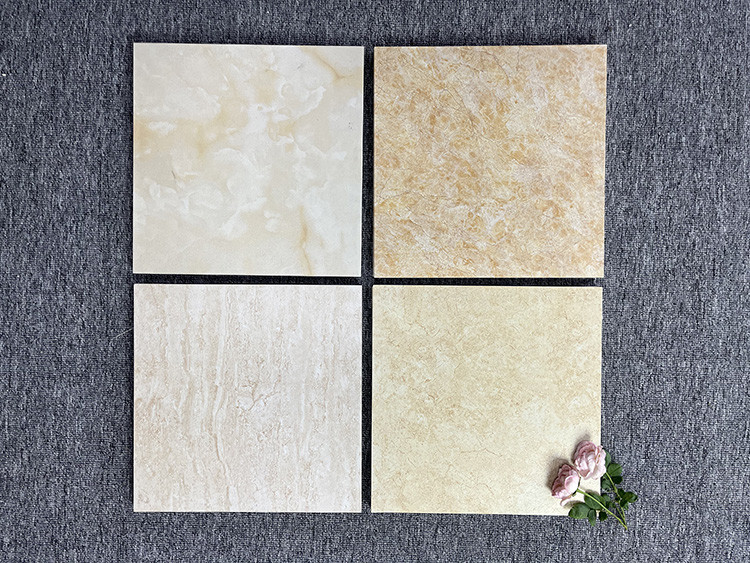 Modern Floor Design Glazed Ceramic Tiles Bathroom Light Orange Porcelain 30x30cm