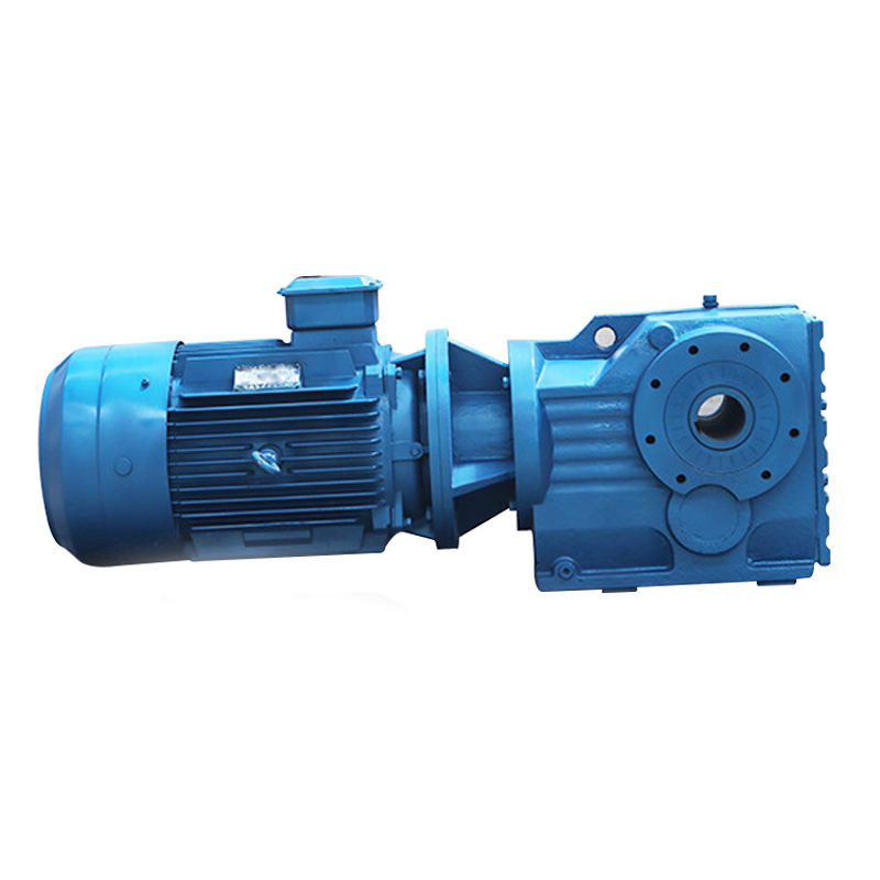 Iron Casting coaxial Inline Helical Bevel Gear Unit Motor 14rpm-280rpm