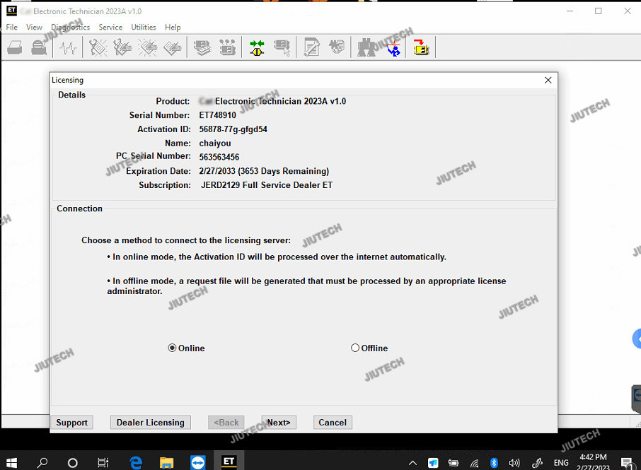 2023A ET4 478-0235 Diagnostic Tool For Caterpillar Communication Adapter Truck Excavator Testing Scanner+CF19 laptop