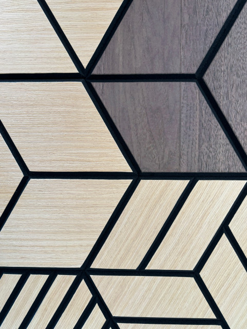 Noiseproof Hexagon Acoustic Wall Panel PET Slat Acoustic Panels Customized