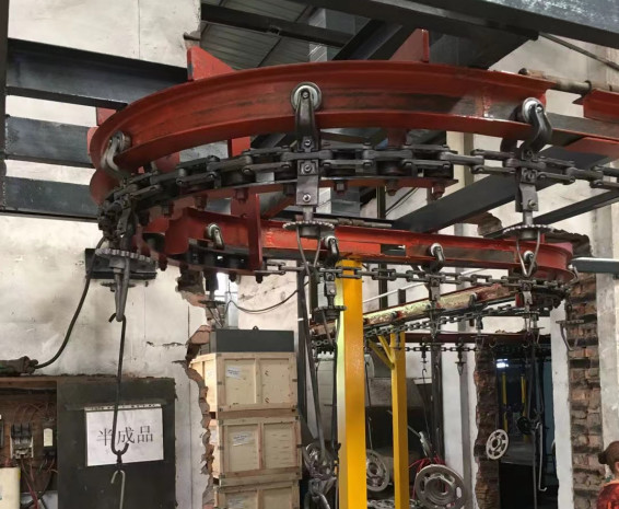 I Beam Track Overhead Conveyor Chain System X348 Trolley Spray Painting Line