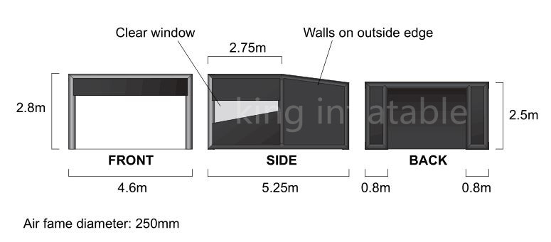 0.65mm PVC Airtight Inflatable Golf Driving Range simulatorTent For Training