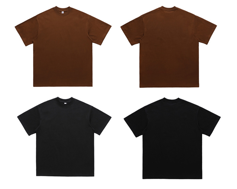 Blank S-2XL 100% Cotton Vintage Oversized T-Shirt 300gsm Heavyweight Solid Color Shirt
