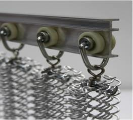 8mm Aperture Aluminium Coil Mesh Drapery Silver Color As Energy Saving Window Interiors