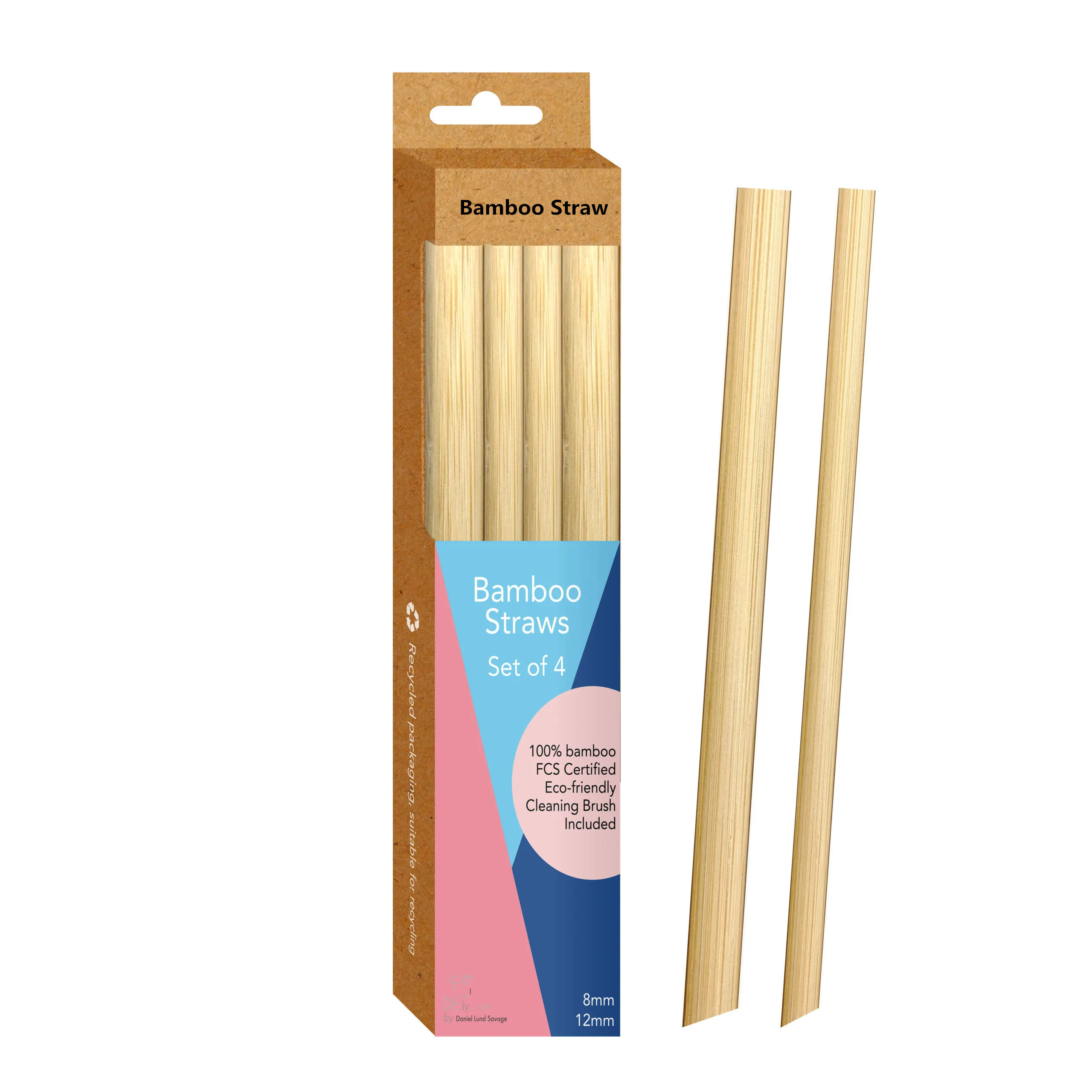 20cm Green Bamboo Fiber Straws Compostable Straws Bulk For Milk Cold Drinks