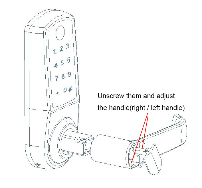 FCC Smart Keypad Door Lock Wifi 180mm Safe Digital Fingerprint