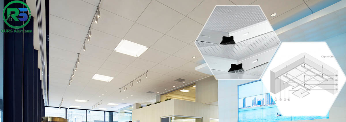 Fireproof Corrugated Aluminum Wall Panels Architectural Metal Ceiling Tiles Suspended 200mm