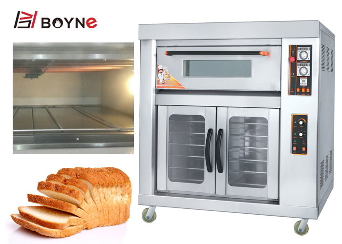 Two Deck Four Trays Gas Oven With Proofer Baking And Fermentation Conjoined Gas Oven