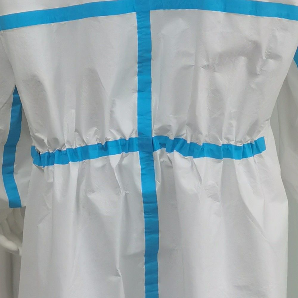 CE Type 4/5/6 Disposable Microporous White Protective Hooded Coverall
