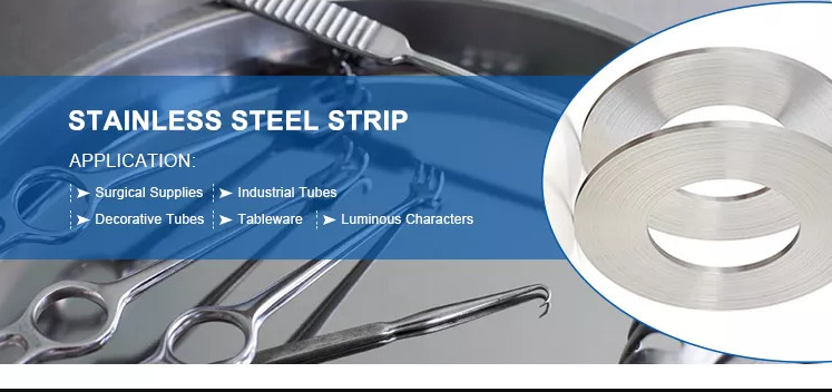 ASTM AISI SUS 250mm Stainless Steel Banding Strip Hardened 410S 309S 316 316L 409 410