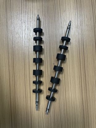 CWAA BV shaft 25.8CM, 7 Rollers used in Wincor Banknote move cwaa part number 1750249443/ 1750150249