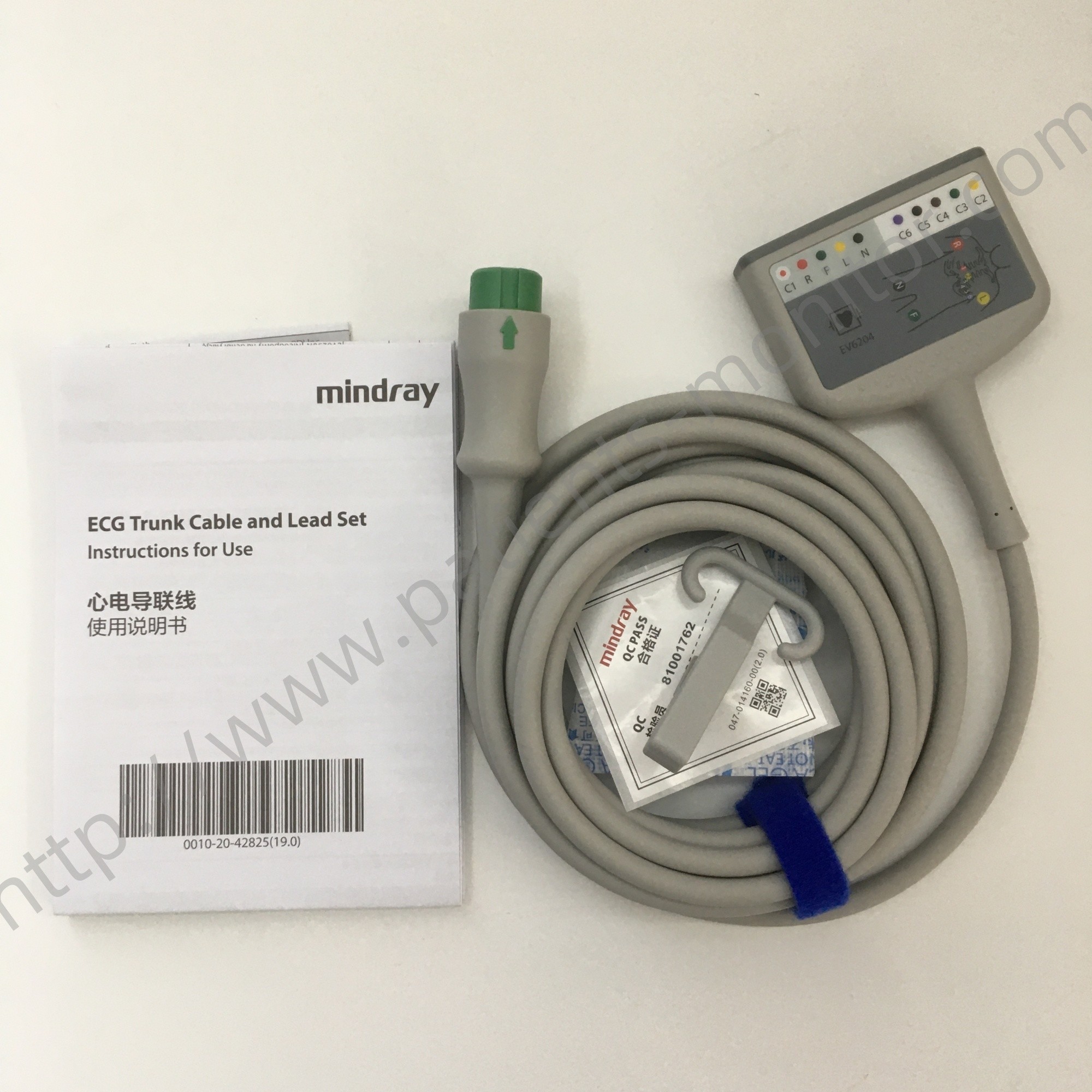 Mindray N17/N15/N12 Patient Monitor 0010-30-42722 ECG Trunk Cable EV6204 12pin 12 Lead Host Cable IEC Def-P