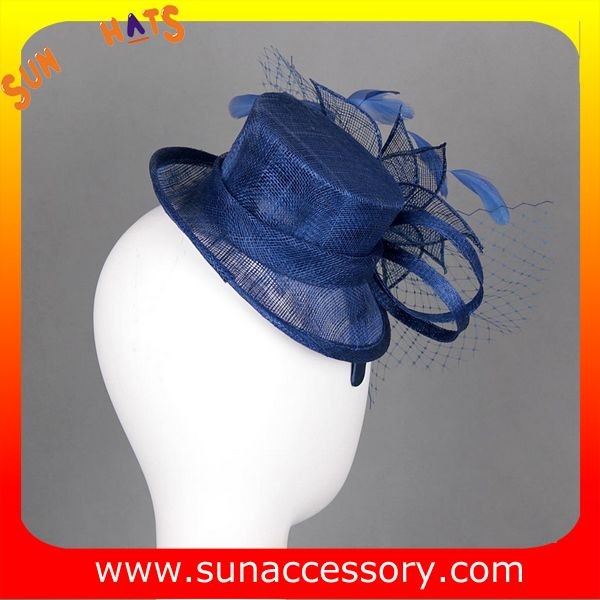0914 fashion navy sinamay fascinators caps for ladies ,Fancy Sinamay fascinator from Sun Accessory