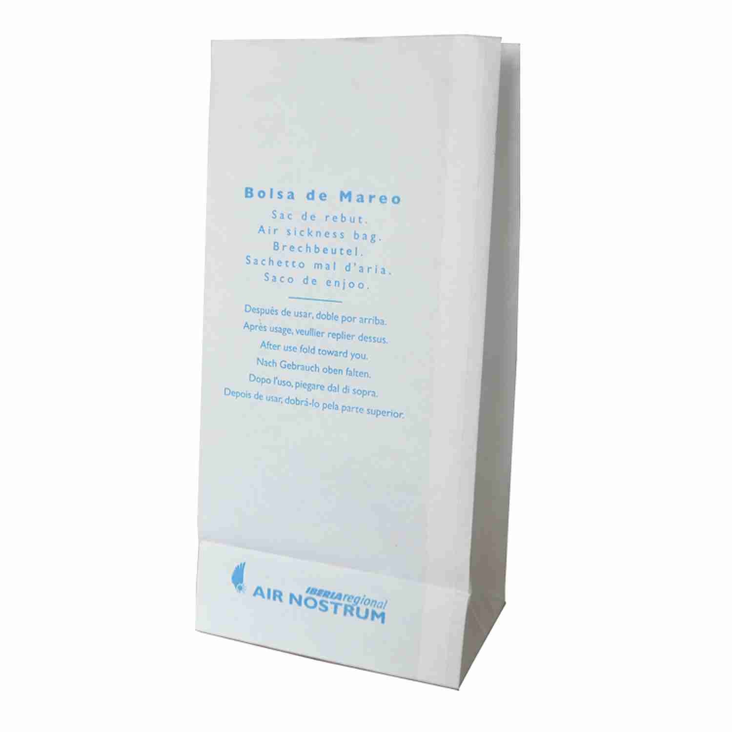Disposable Plain Paper Air Sickness Bag For Taxi Barf Vomit Puke