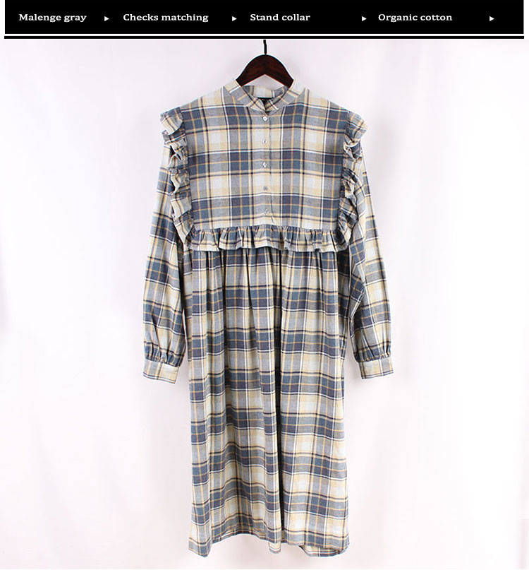 Viscose Rayon Yarn Dyed Women Check Dress