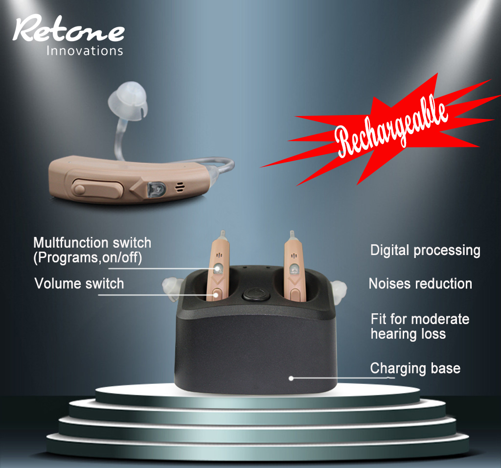 Retone Mini BTE Digital Hearing Aids Compatible Mobile Phones