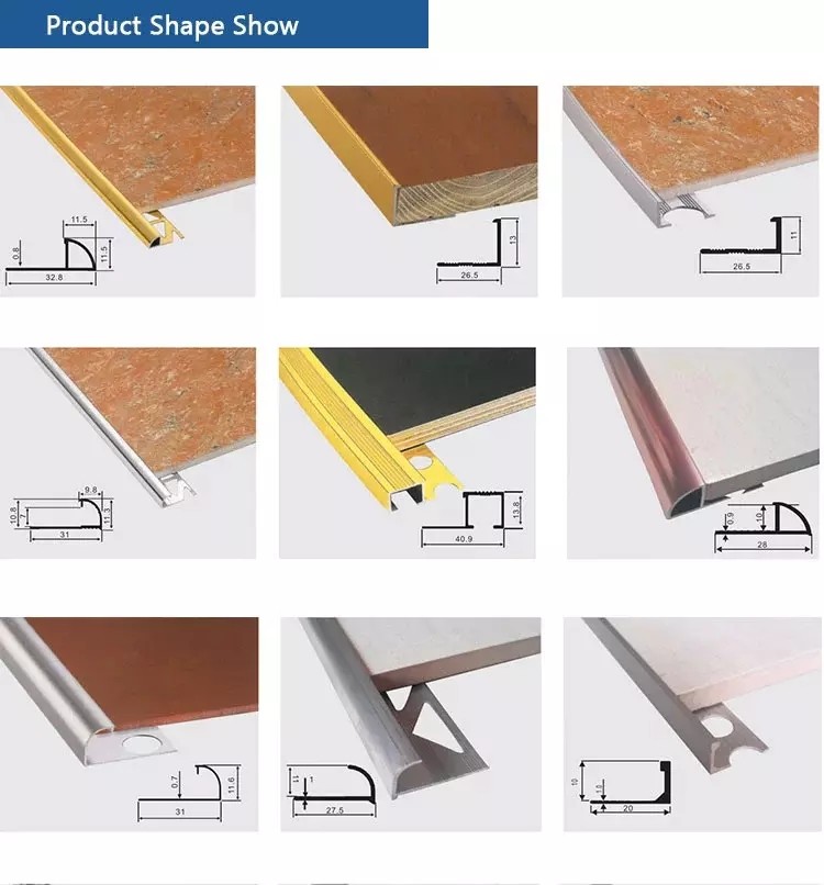Anodized Open Decorative Aluminum Trim For Wall Corner PVDF Finish