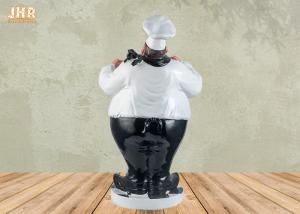 Buy cheap Antique Fat Chef Decor Polyresin Statue Figurine Resin Chef 2 Bottle Tabletop Wine Holder product