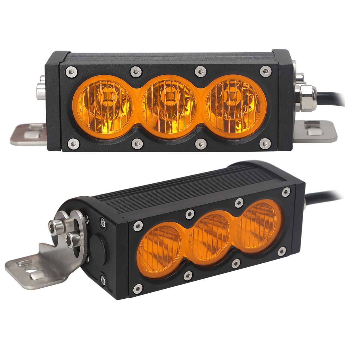 H Style 30W Yellow Color 3pcs 10W CREE LED LIGHT BAR 6000K 10-30V Combo Beam,Flood Beam, Spot beam