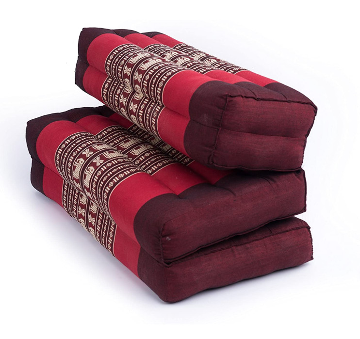 Red Pain Relief 100% Kapok Foldable Srf Online Meditation Cushion