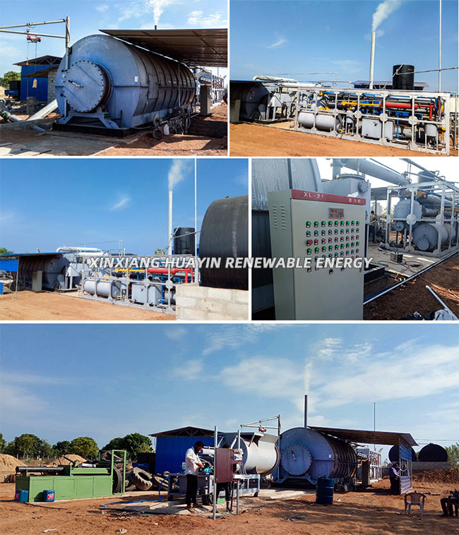 Small Automatic Waste Tire Pyrolysis Plant Recycling Rubber Tires To Oil