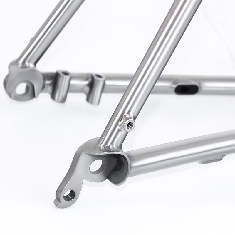 Ti Road Bike Frame Titanium Gravel Bike Frameset Tapered Headset 142mm