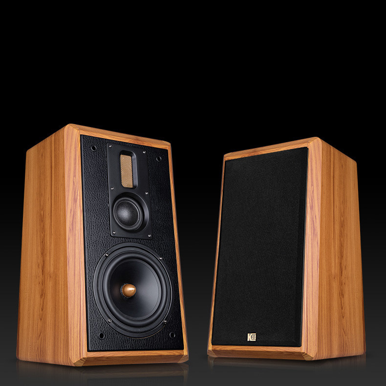 100W Passive Wood Bookshelf Speakers Three Way With 6.5 Inch Woofer